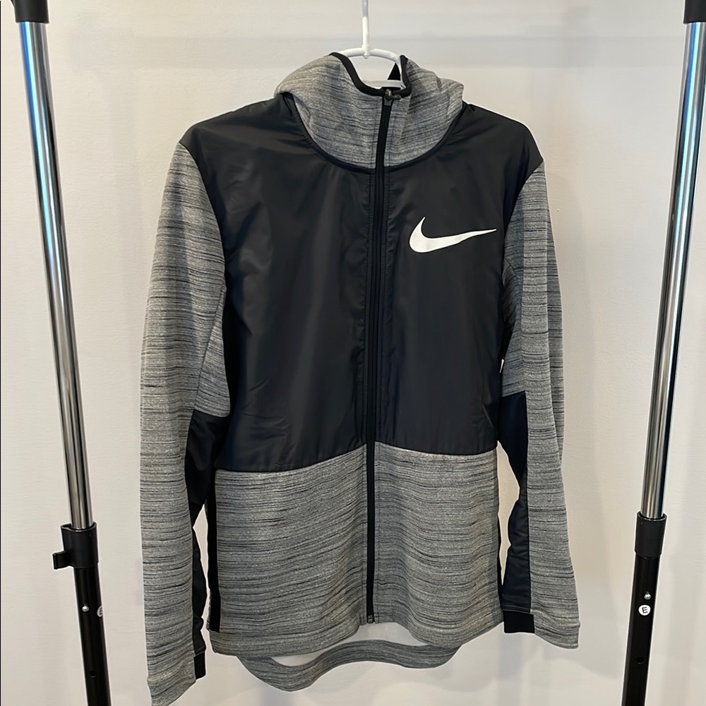 Nike Grey & Black Full-Zip Hoodie Jacket
